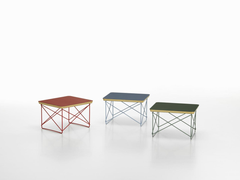 Vitra Occasional LTR salontafel multicolour rood onderstel linoleum Dark Brick