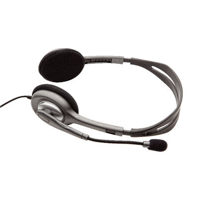 Logitech H110 Stereo Headset, mit Kabel, silber