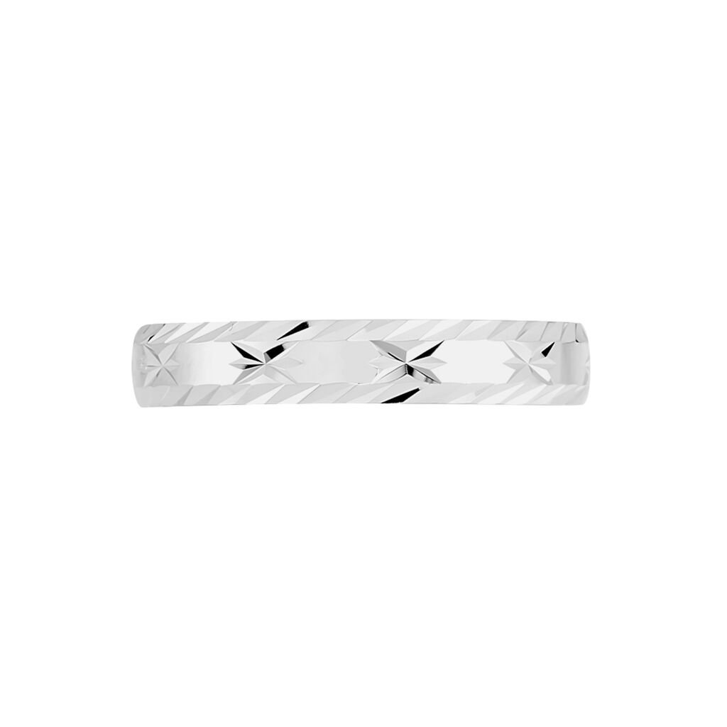 Alliance Twiggy Demi Jonc Classique Argent Blanc