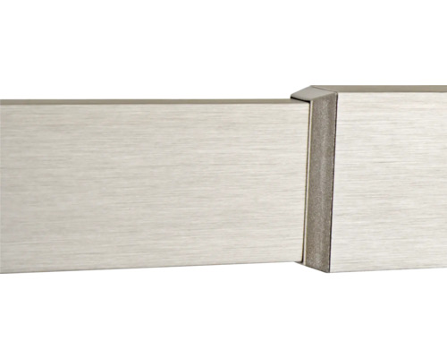 Uitschuifbare gordijnroedeset, staand, RVS-look, 120-210 cm, Ø 27/31 mm