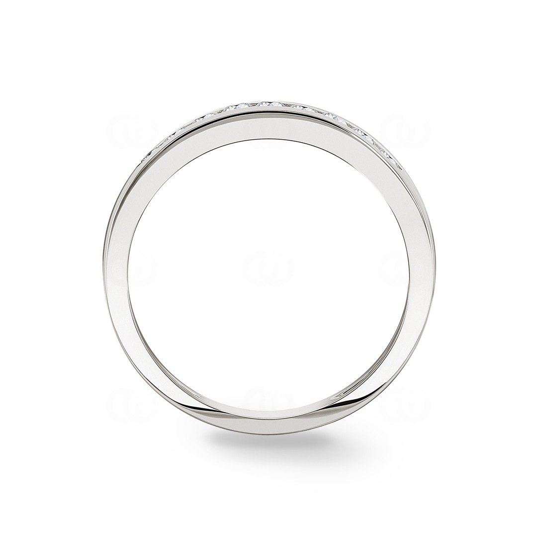 Mémoire-Ring 750/18 K Weissgold mit Diamanten 0.25 ct H/si