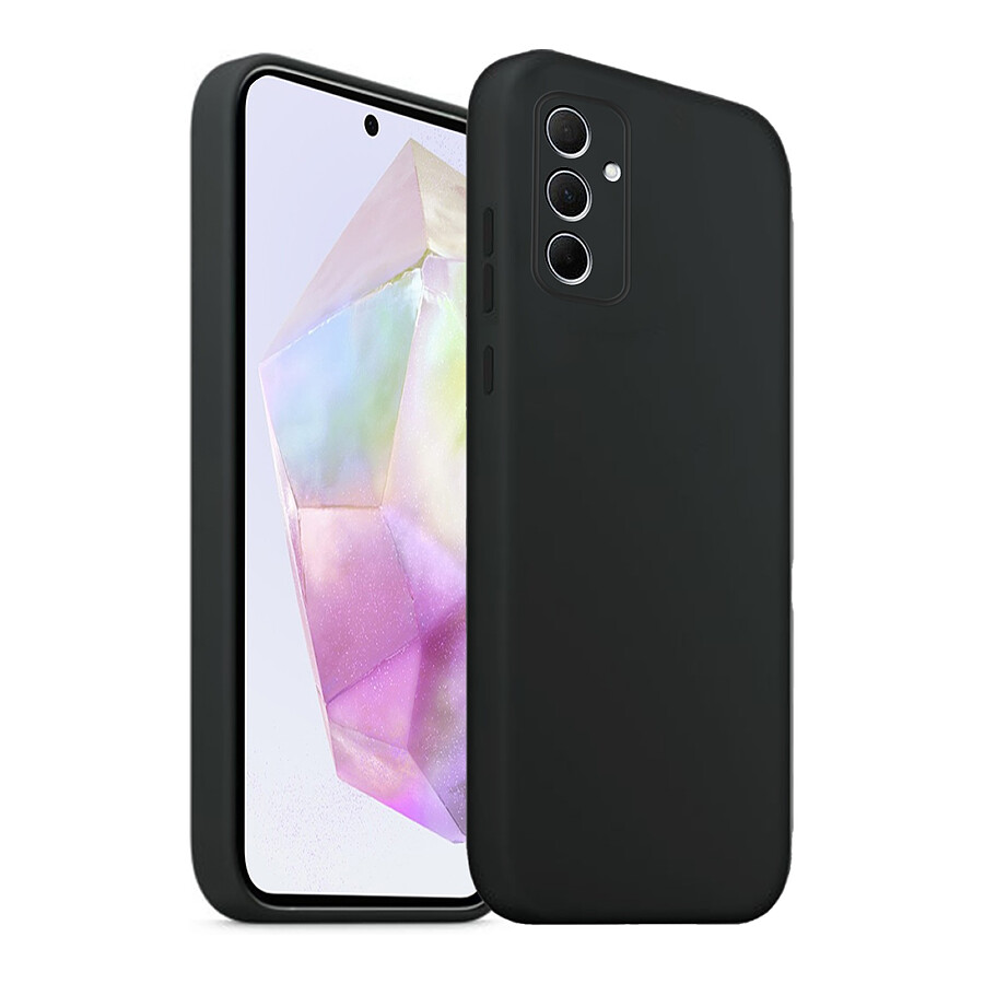 Akashi Coque de protection en silicone noir- Samsung Galaxy A35 5G