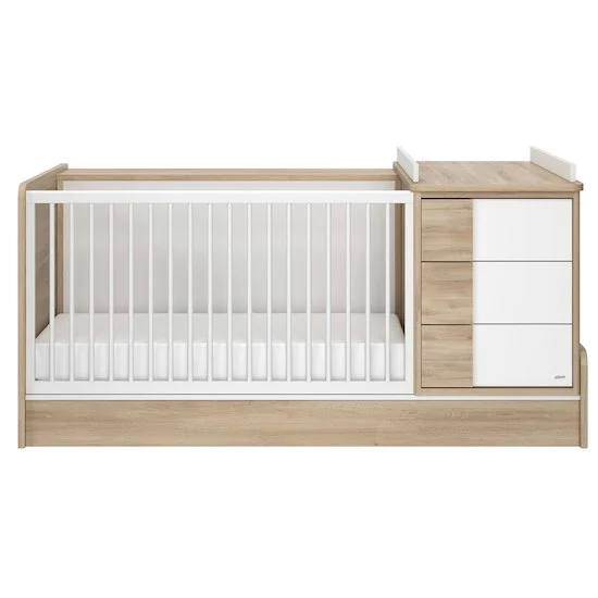 Sacha lit compact bébé 70x140   Chêne        de               Galipette