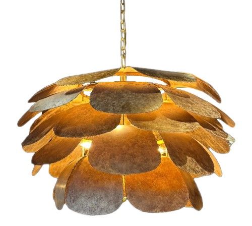 Hanglamp LB046-12+1 ambachtelijk brons Artisjok  | Leclercq & Bouwman⌀80  x H55 cm