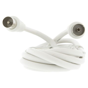 Q-Link coax kabel 3CV2 HF 2 meter stekker recht wit