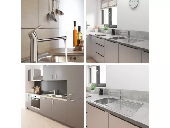 Robinet de cuisine GROHE Get chromé
