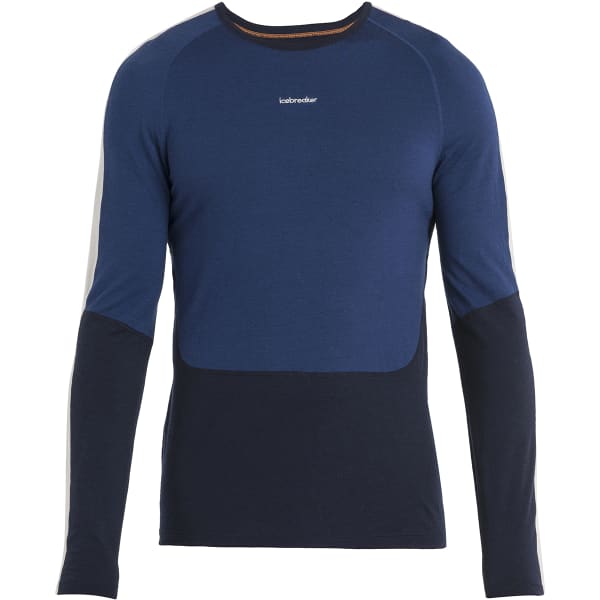T-shirt thermique ICEBREAKER M MER 200 SONEBULA LS CREWE MID NVY/ROYAL NVY/SNOW/CB
