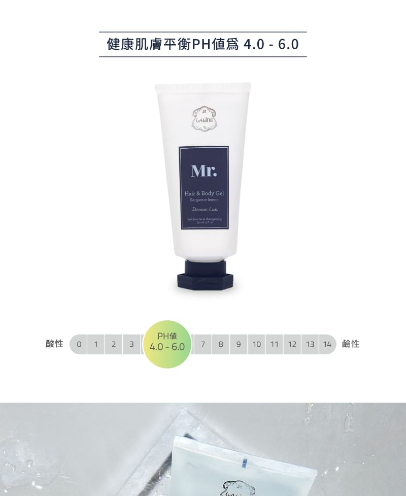 Laline - Mr. Laline Series Haar- en lichaamsgel Bergamot Citroen