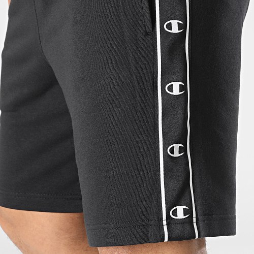 Short Jogging A Bandes 218471 Noir