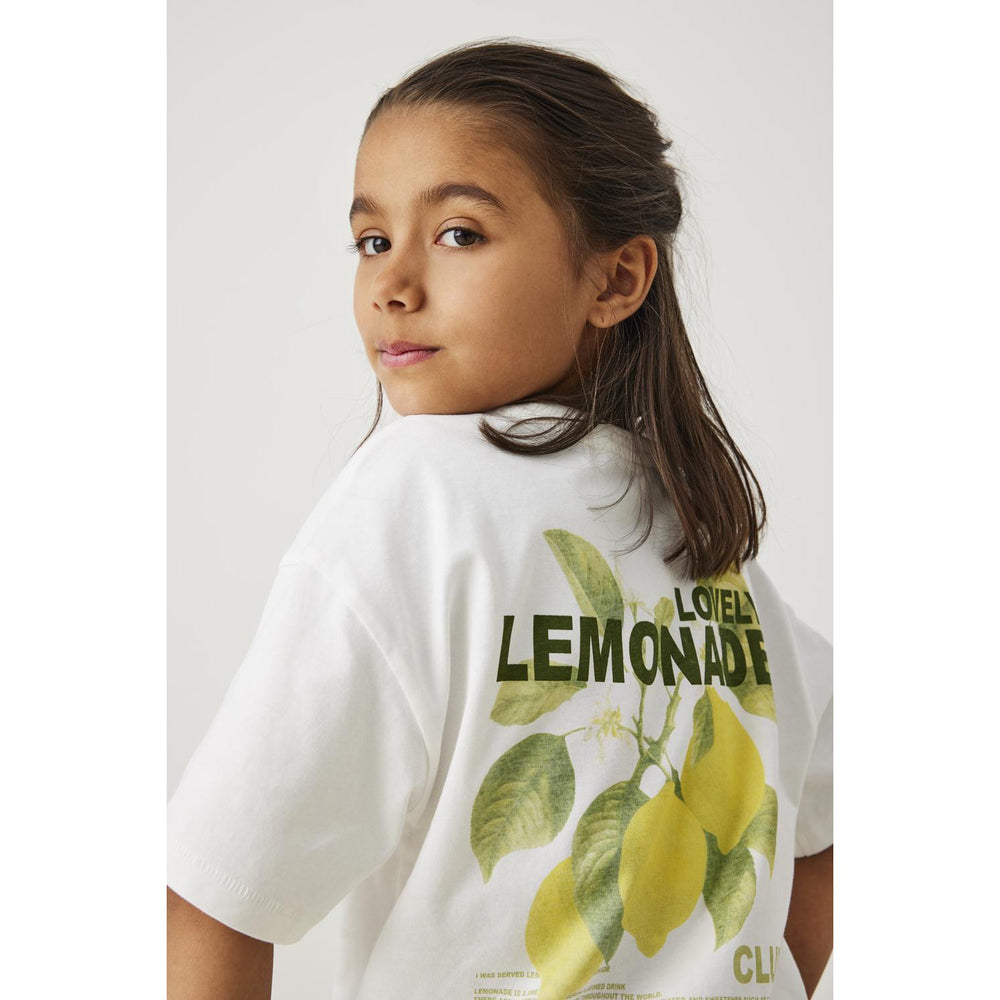 Køb kids ONLY Cloud Dancer Lemonade Helen Life Loose Printed T-Shirt