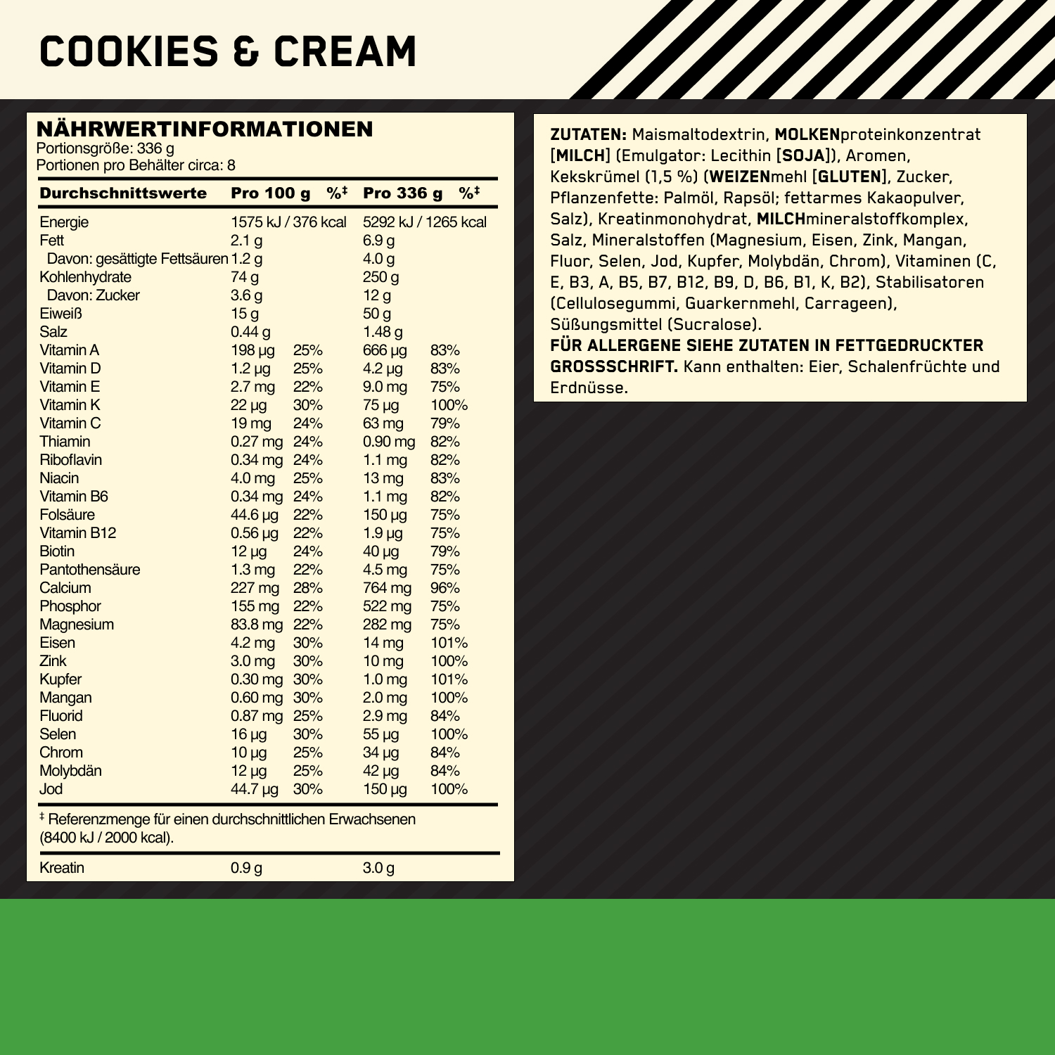 Optimum Nutrition Serious Mass 2721 g Cookie Cream