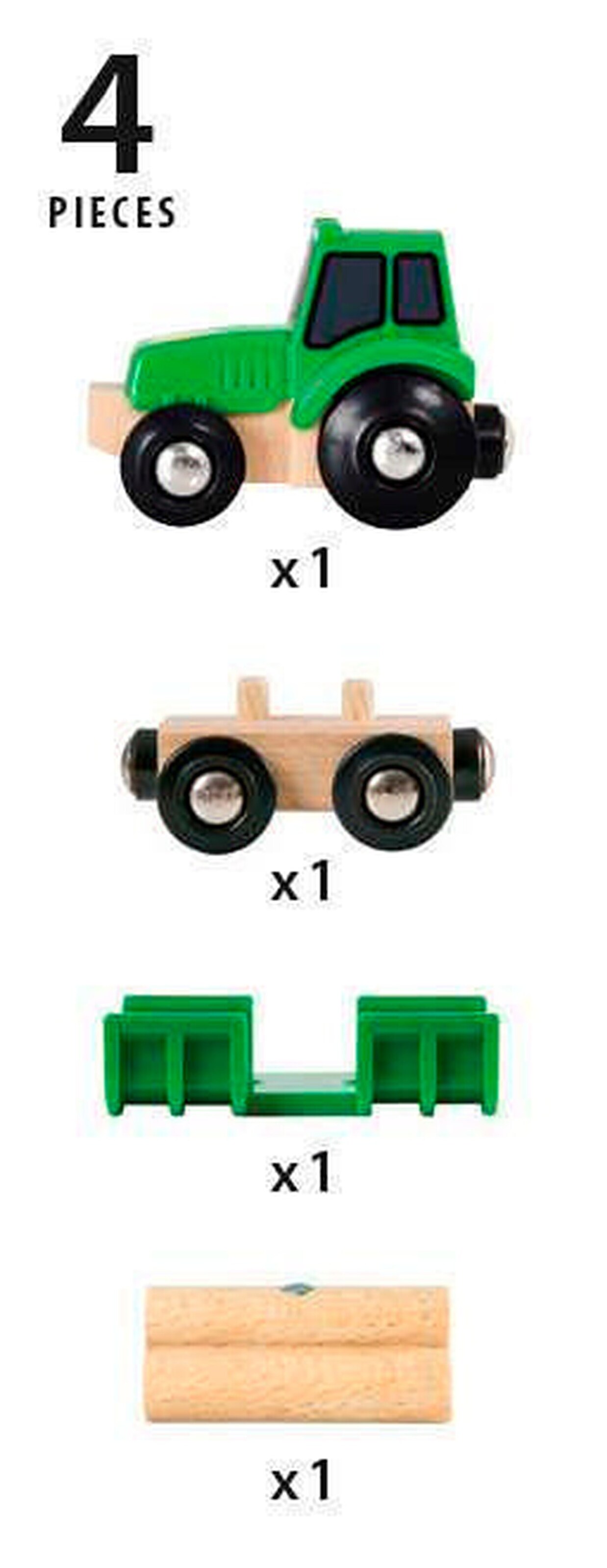 BRIO Traktor mit Holz-Anhänger