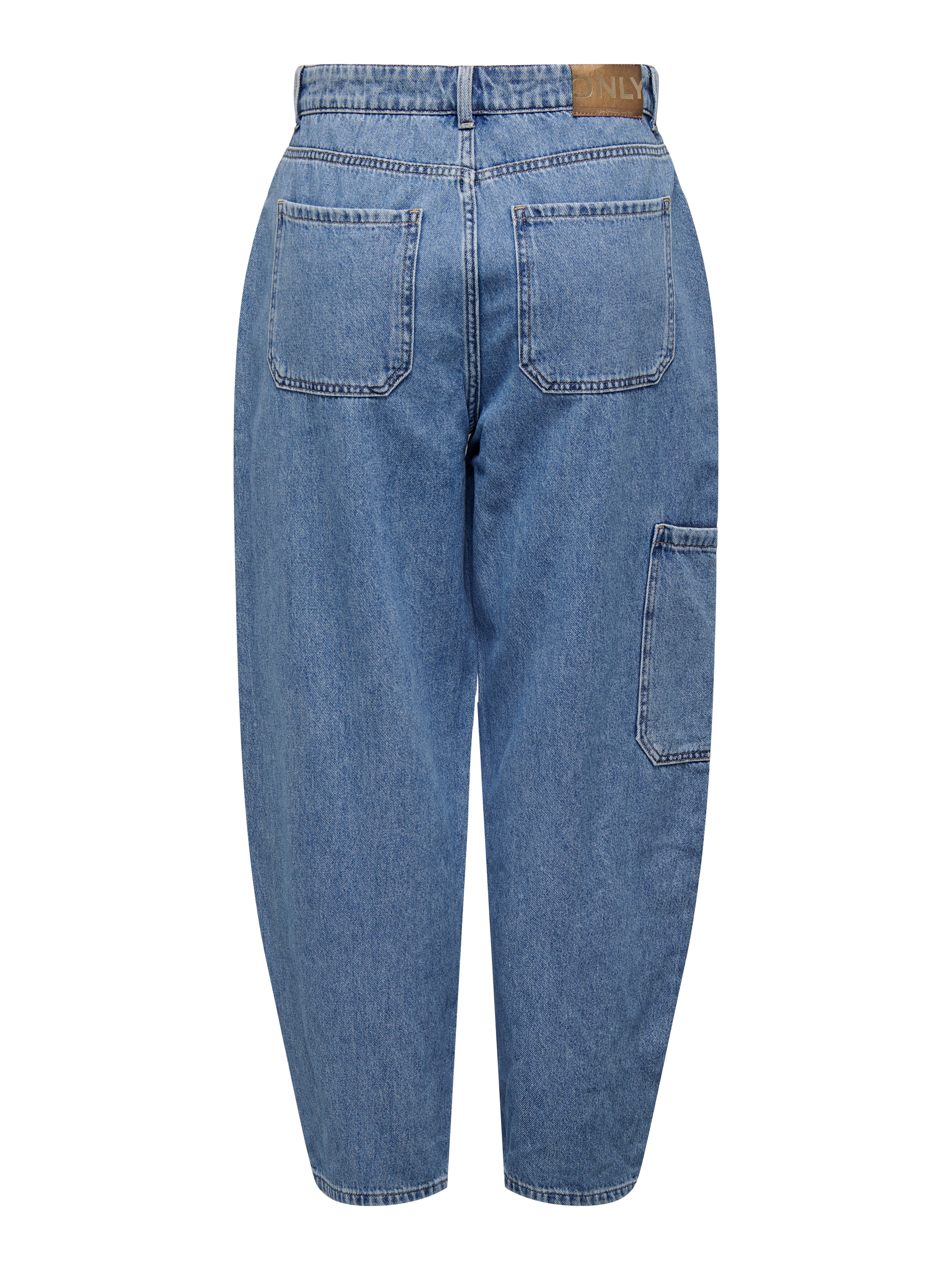 ONLMILANI Mittlere Taille Ballon Schnitt Jeans Light Blue Denim
