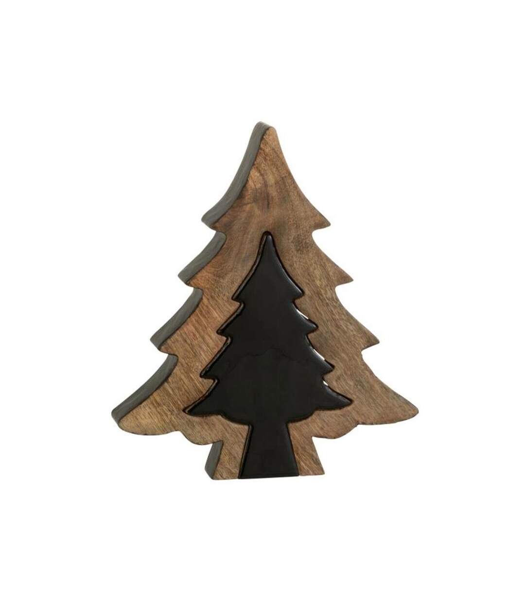 Paris Prix - Sapin De Noël à Poser puzzle 30cm Noir & Naturel