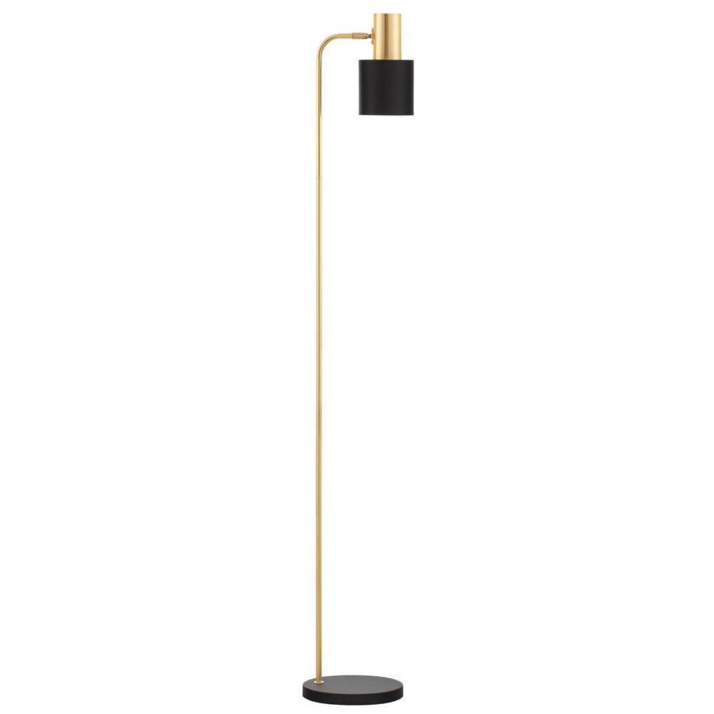 Paz vloerlamp in zwart en goud E27