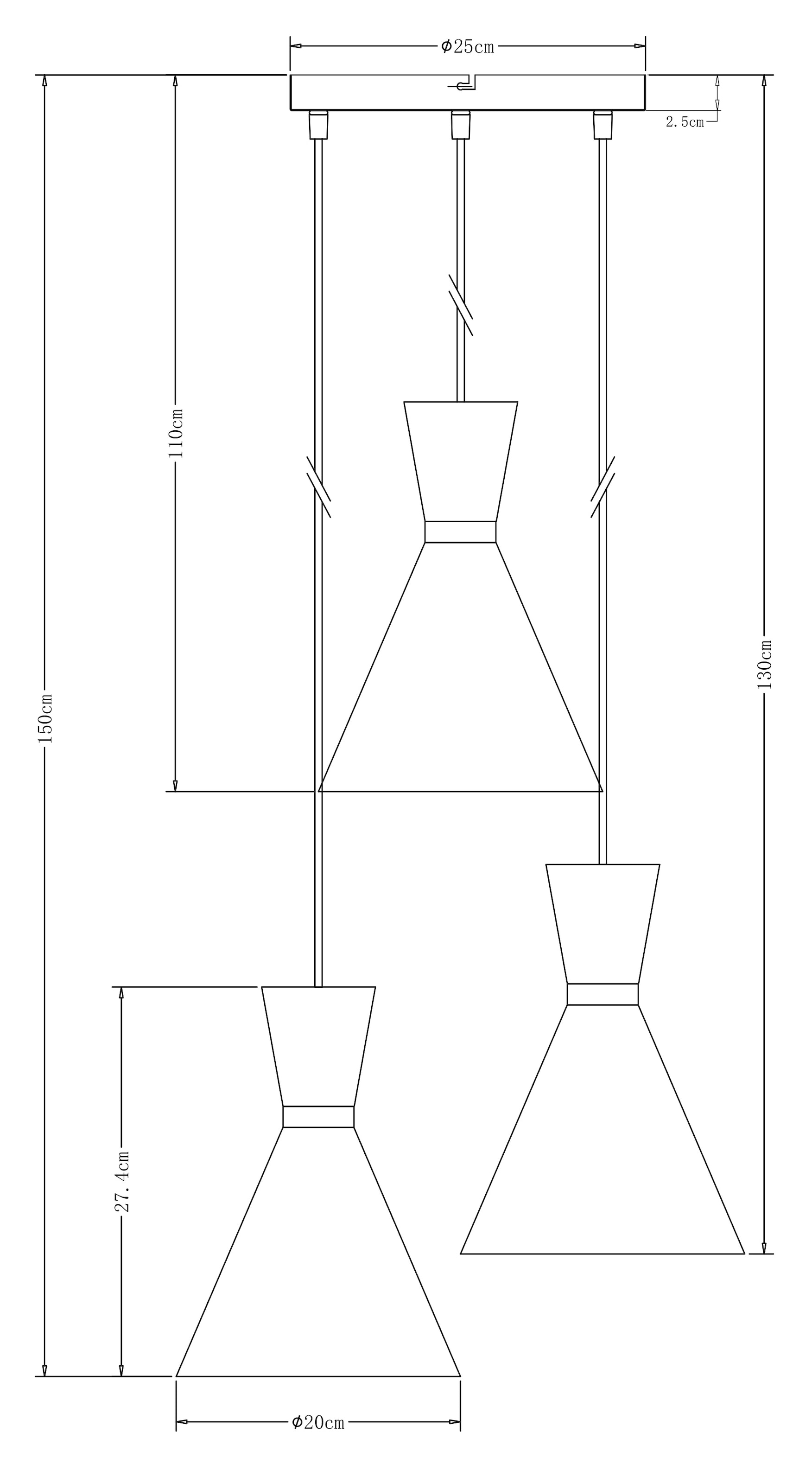 GOODproduct Pendelleuchte »Renell« E27 1 Stk.