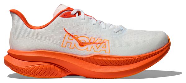 Chaussures Running Hoka Mach 6 Blanc/Rouge Homme
