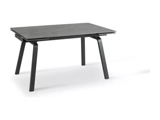 Dylan Table Extensible (140/200 x 80 cm) en Céramique Noire