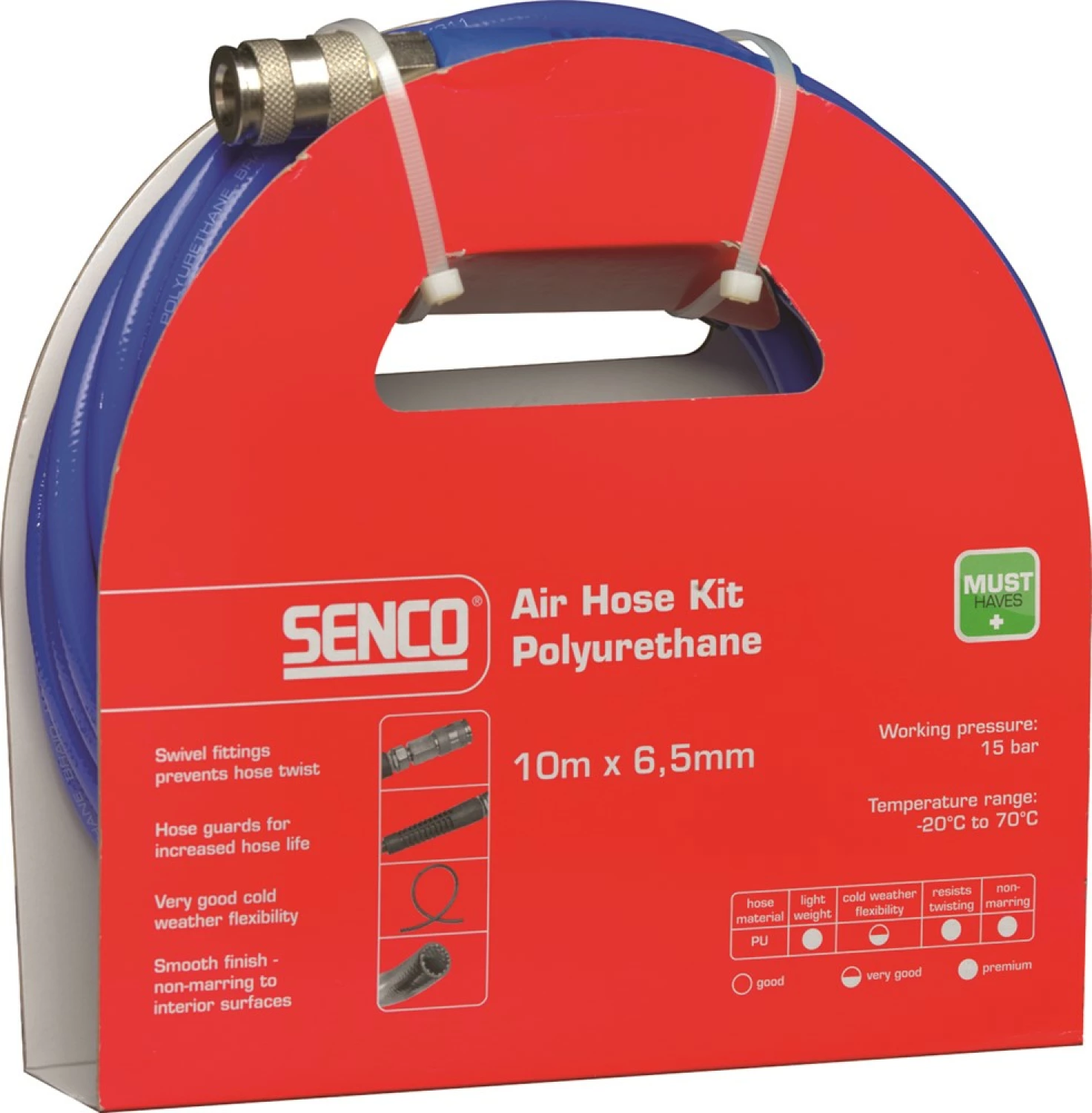 Senco 4000650 Luchtslang kit Uni PU - 6,5mm x 10m