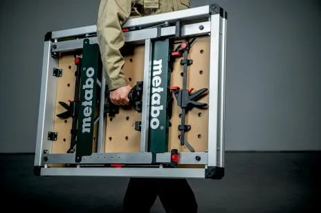 Metabo MWB 100, Beige, Metallic, Træ, Rektangulær form, 4 ben, H-ben, 710 mm