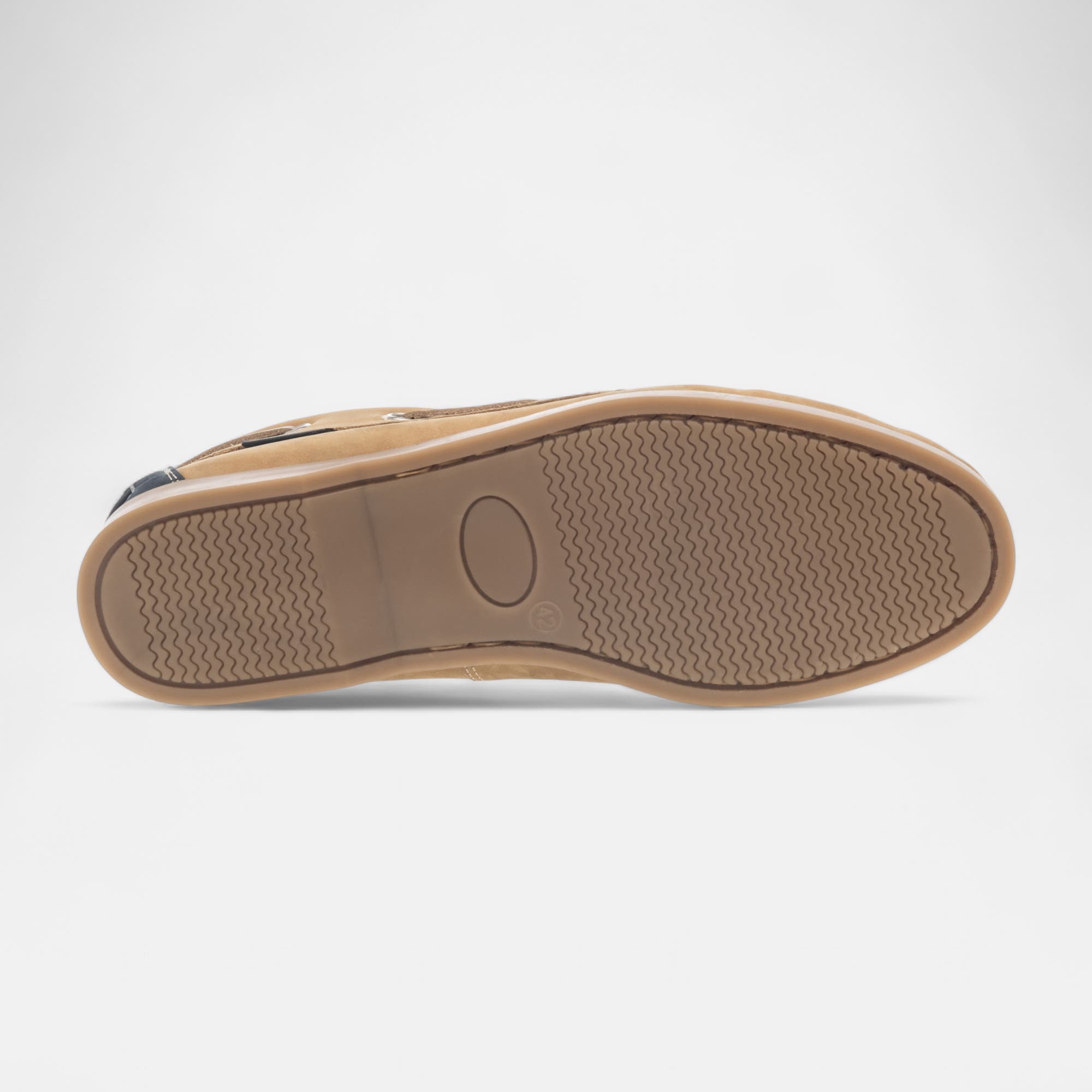Chaussures bateau Homme en cuir beige