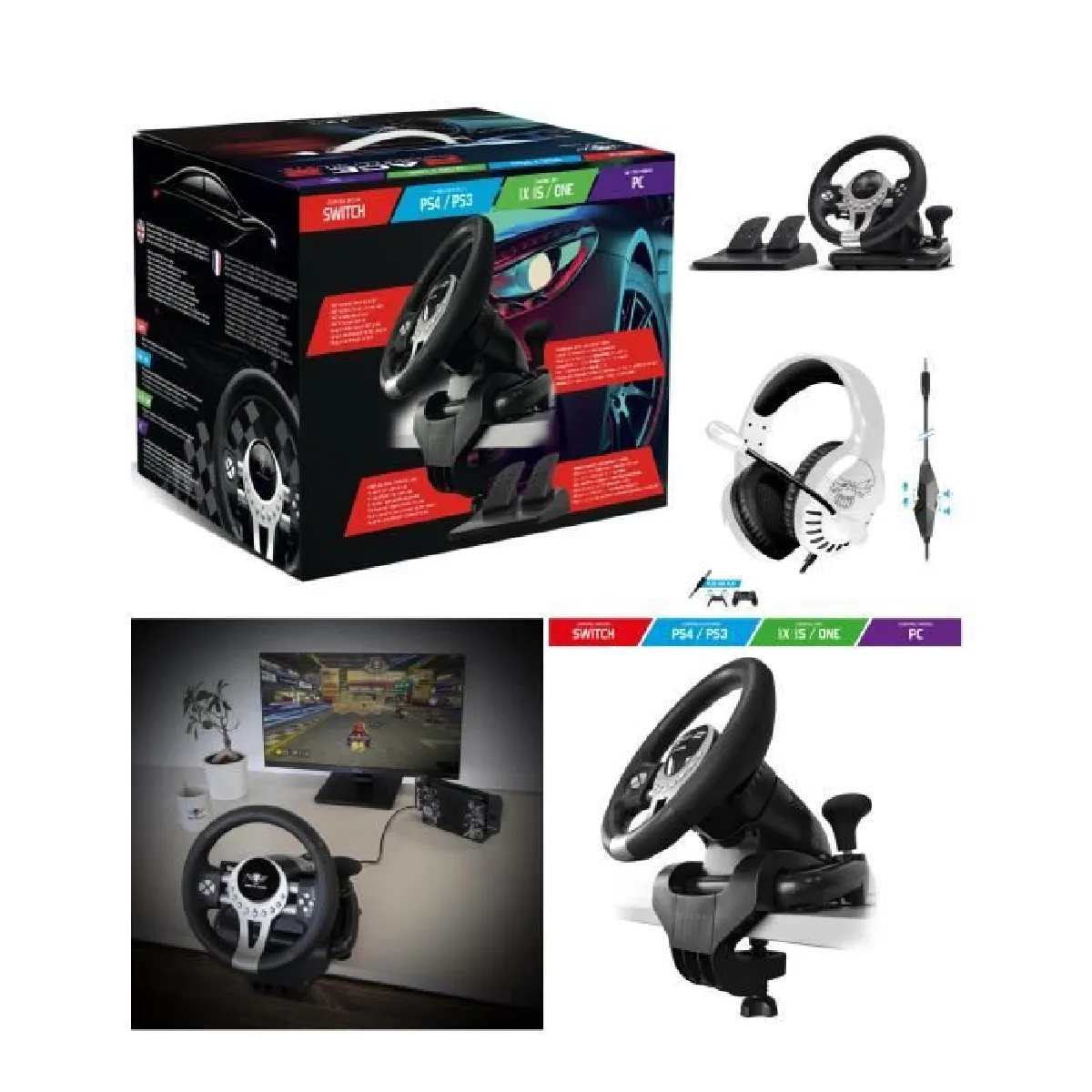 Spirit of Gamer Volant et pédales PRO Race