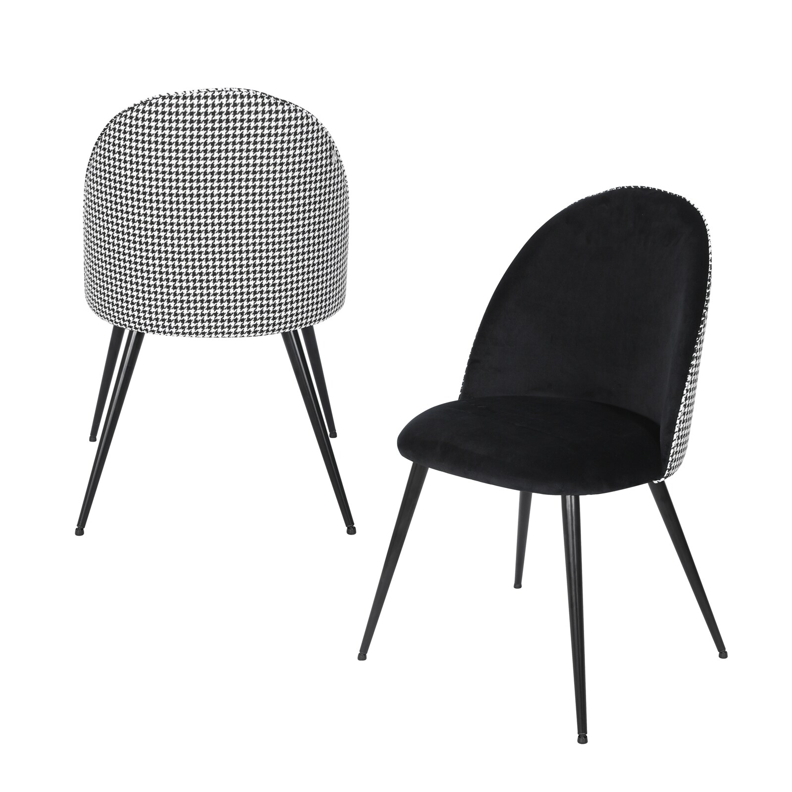 HTI-Living Stuhl Tampa Hahnentritt Schwarz-Weiß