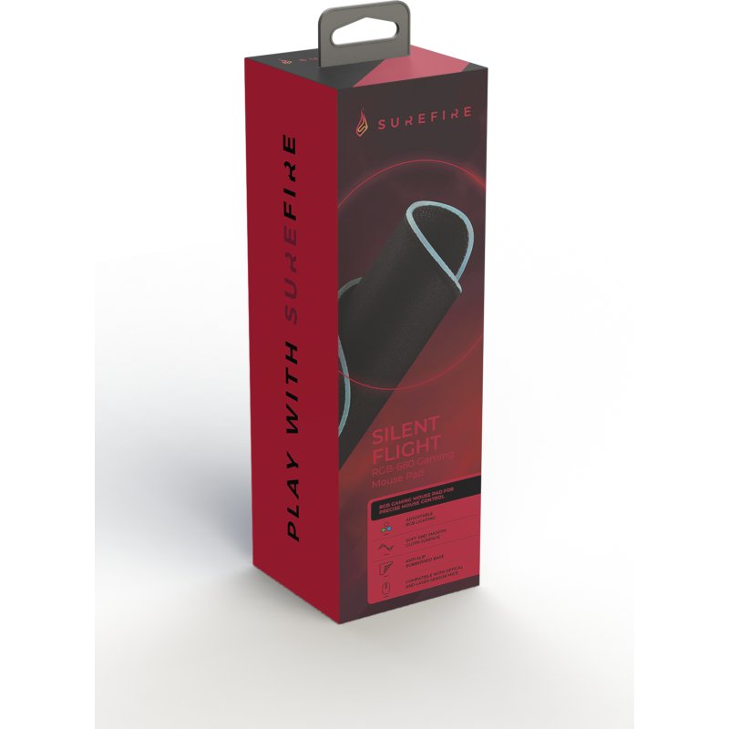 SureFire Silent Flight RGB-680 Tapis de souris de jeu Noir