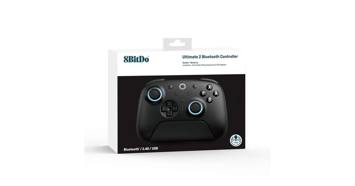 8BitDoUltimate 2 Bluetooth Controller  (Zwart, Pc, Switch 2, Bluetooth / USB-C / 2.4 GHz)