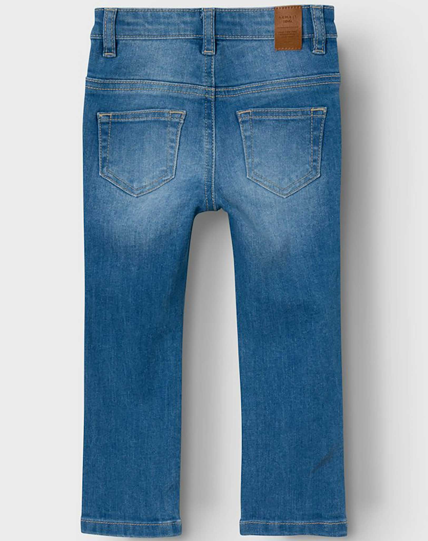 Jeans NMFSALLI SLIM FLOWERS in medium blue denim