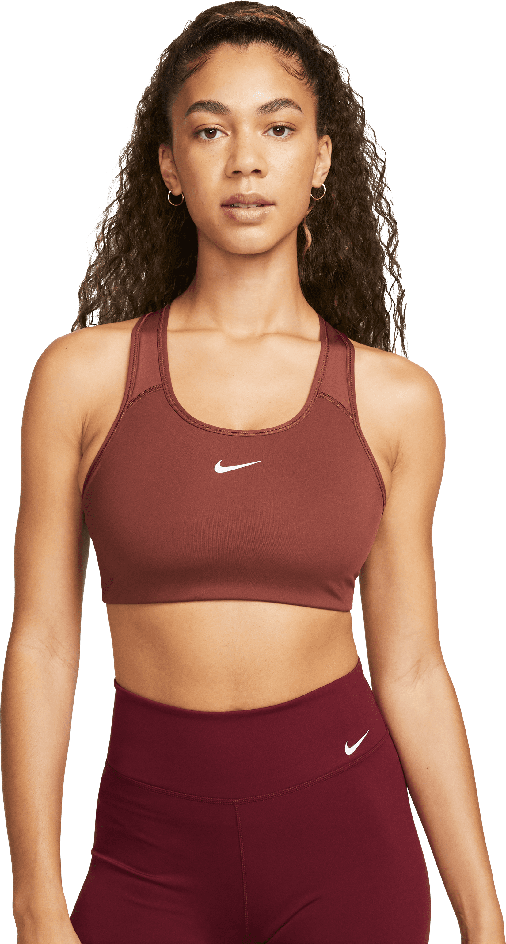 Nike Swoosh Bra Sport-BH Damen Braun F231