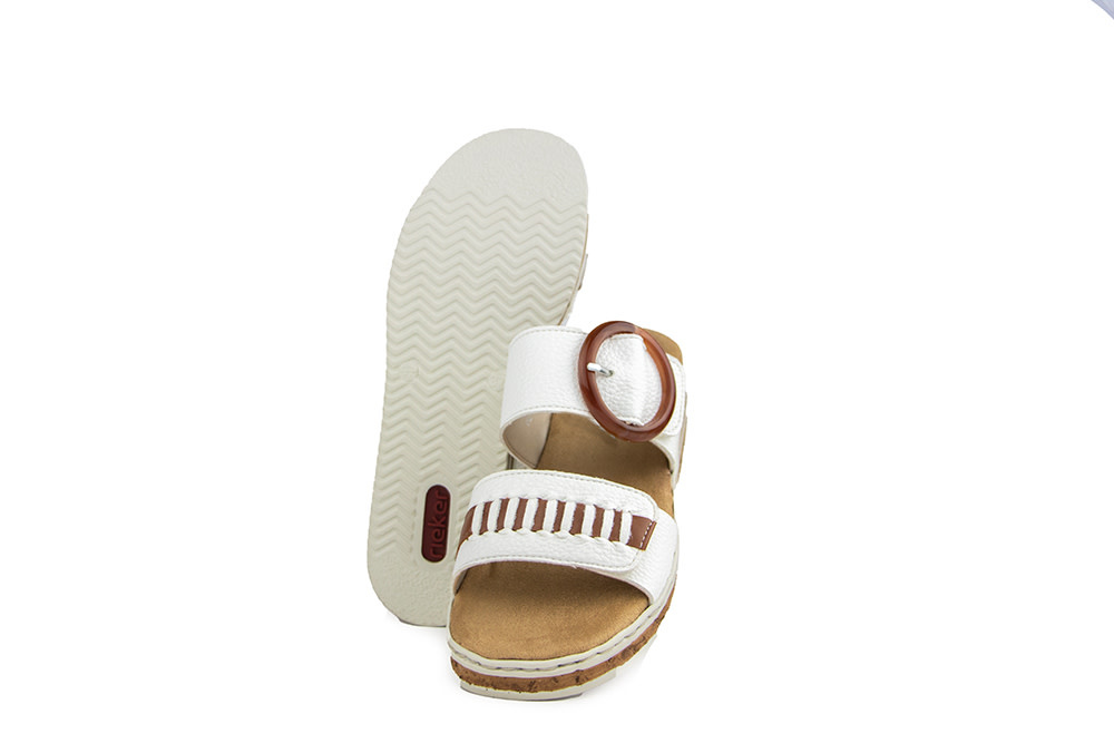 Rieker Slipper Bogota Weiss Nuss
