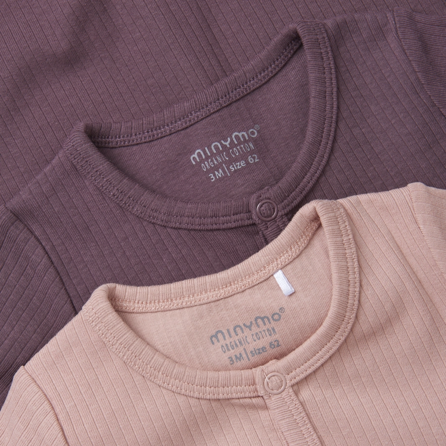 Minymo Schlafoverall 2er Pack Misty Rose