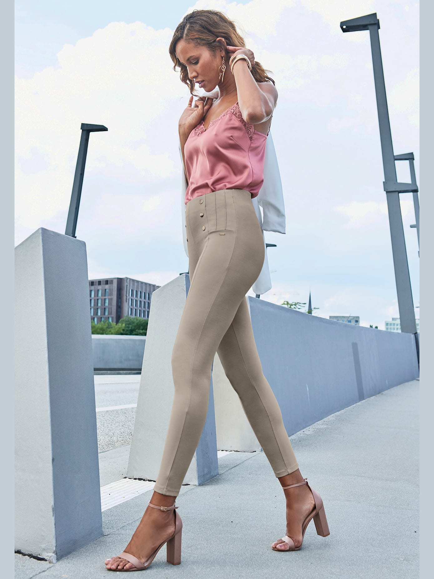 Legging taille haute caleçon taille haute