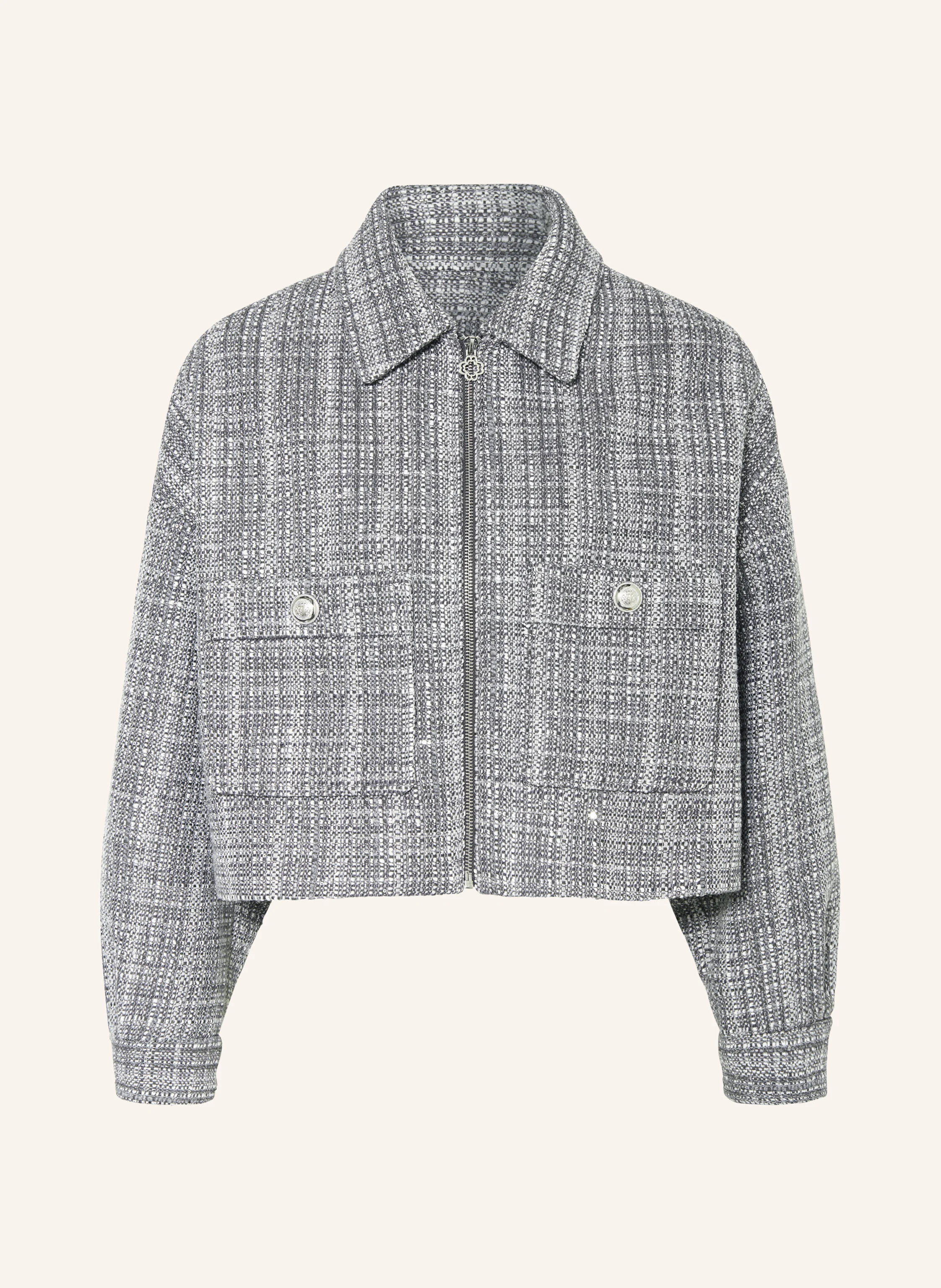 maje Tweed-Jacke mit Glitzergarn