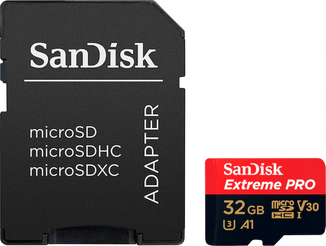 Sandisk Speicherkarte »Extreme® PRO microSDHC™ UHS-I 32 GB« (32 GB UHS Class 3 100 MB/s Lesegeschwindigkeit)