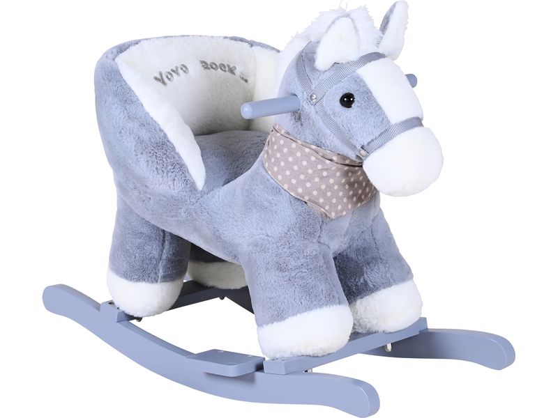 Knorrtoys Schaukeltier Pferd Grau/Weiss Robustes Schaukelspielzeug