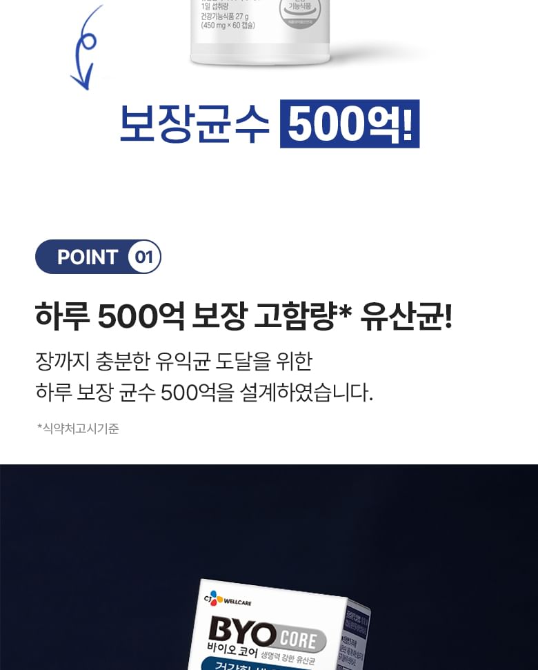 CJwellcare - BYOCORE Healthy Live Probiotics 50 miljard