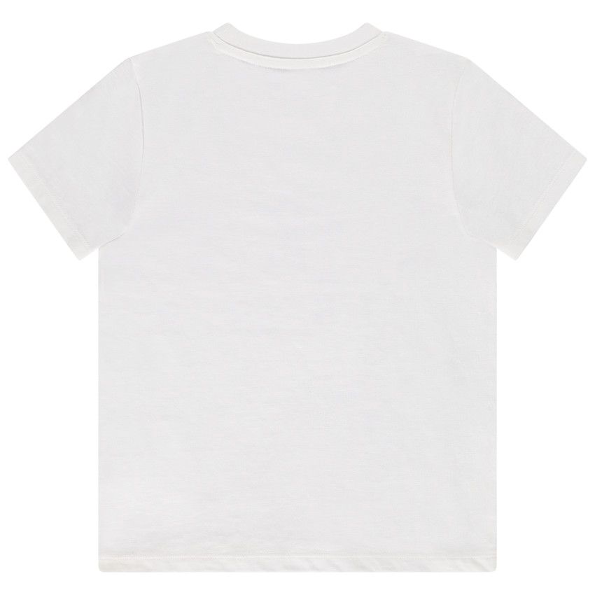 T-shirt manches courtes en jersey avec print fantaisie pour garçon - Ecru