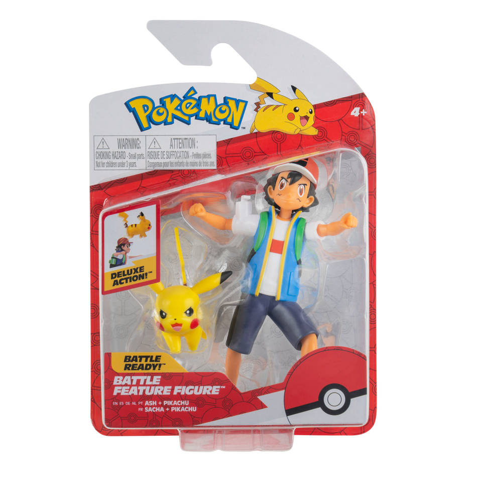 Pokémon gevechtsfiguren Ash en Pikachu