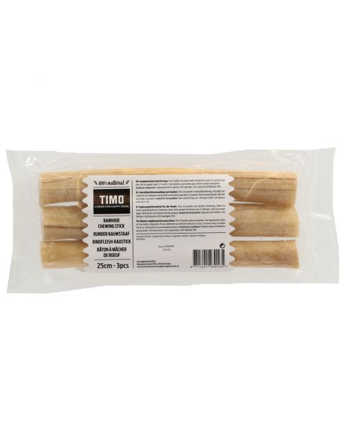 Timo Rund Kauwstaaf - Hondensnacks - Rund 25 cm 3 stuks Giant