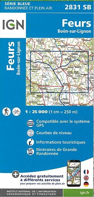 IGN - 2831 SB FEURS 1 25 000