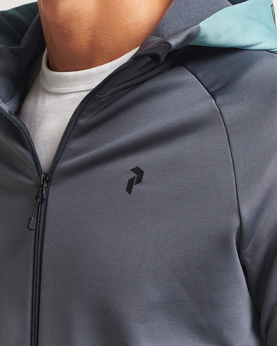 Peak Performance Rider Full Zip Hoodie Mountain Mist/Deluded Vision