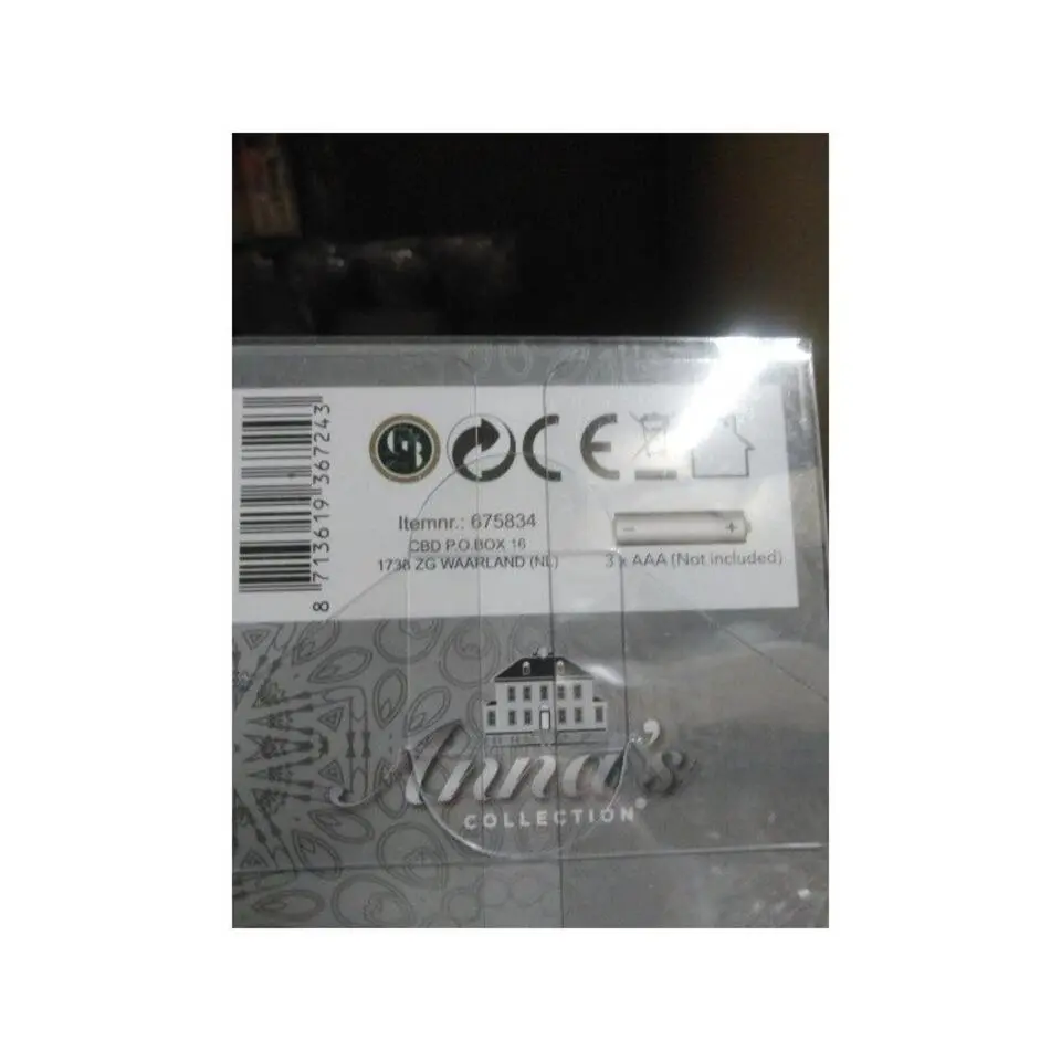 Anna's Collection Led stompkaars - taupe - H15 x D7,5 cm