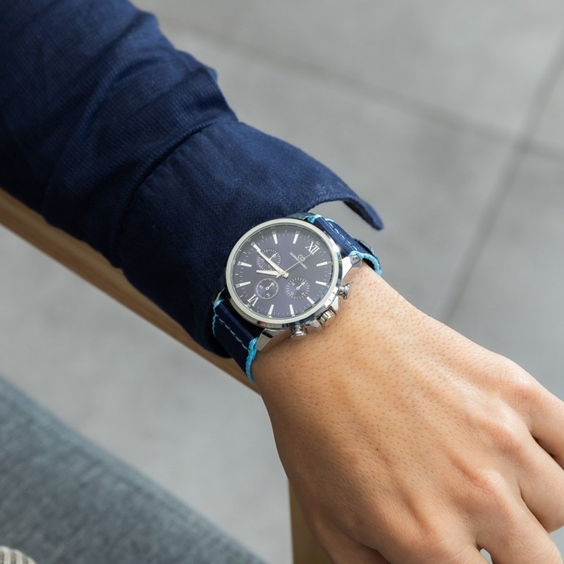 Votre Montre Homme Tissu Bleu GIORGIO
