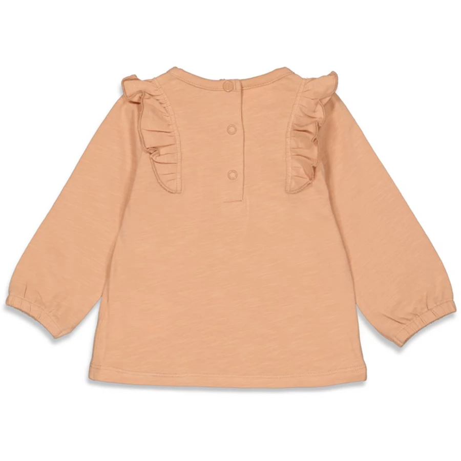 Feetje Langarmshirt Follow Your Dreams Pfirsich