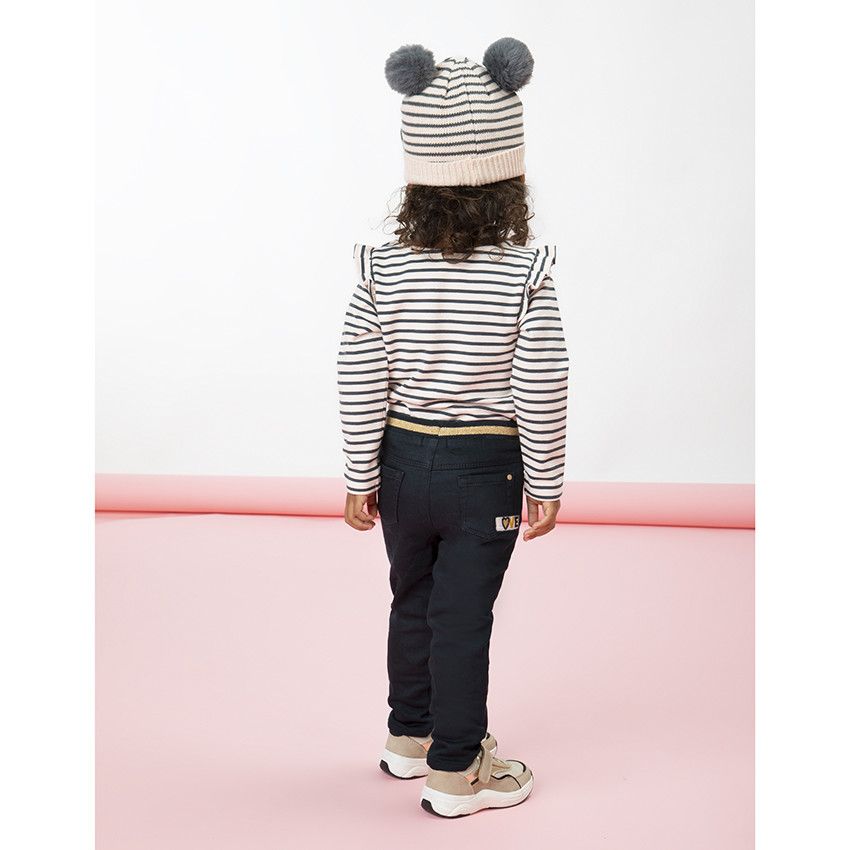 Sweat style marinière Minnie Disney pour bébé fille - Rose