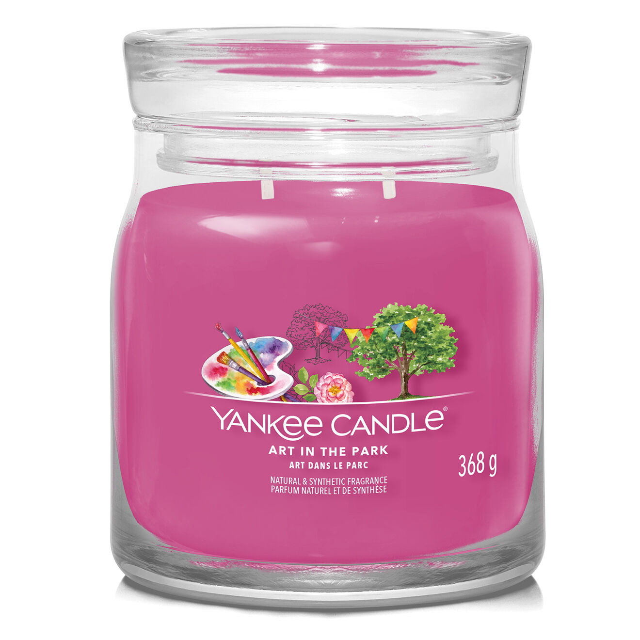 Yankee Candle Bougie parfumée moyenne jarre Signature Art dans le parc - 35-50h