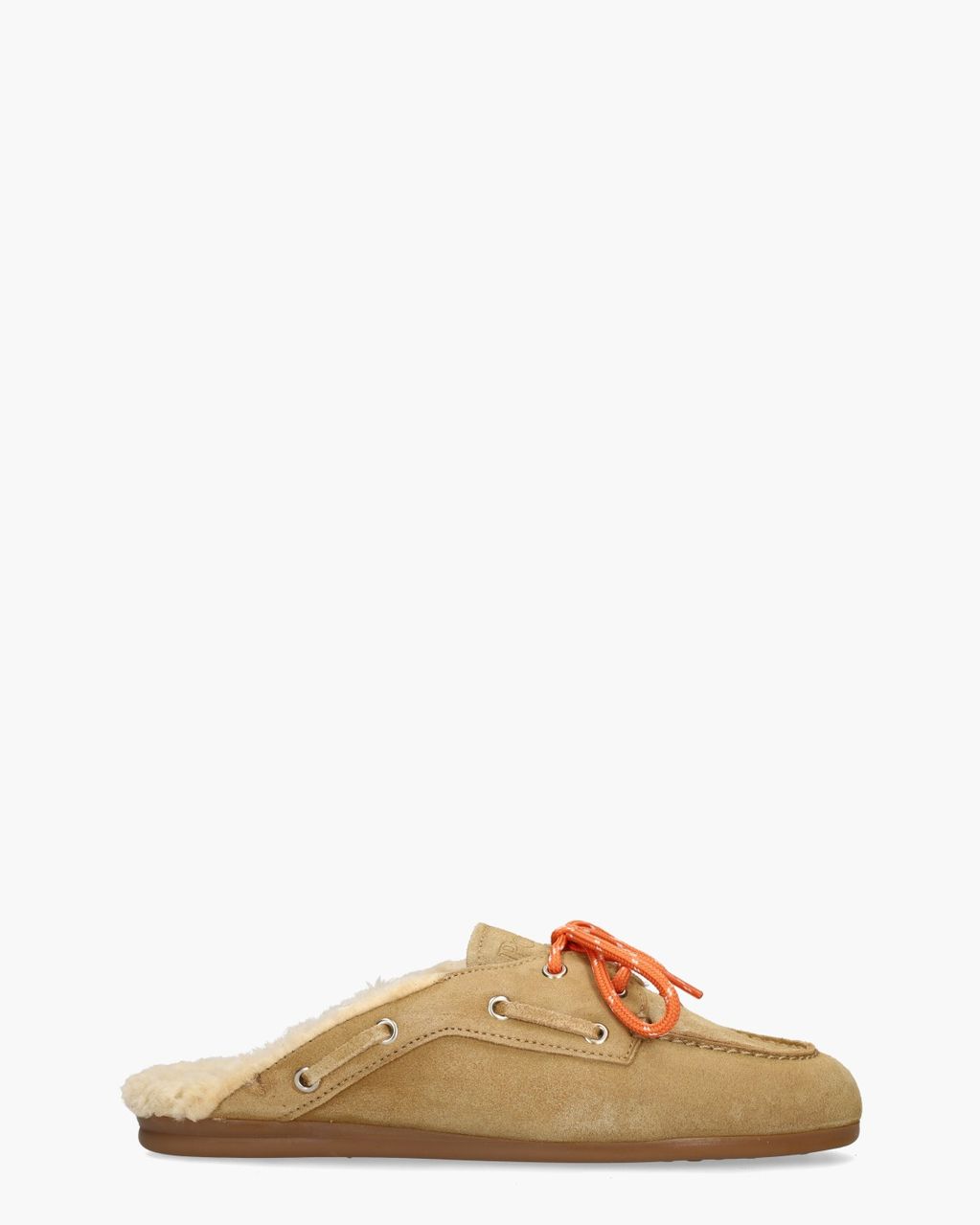 Posa Boat Loafer Mule Fur Lichtbruin Damesslippers