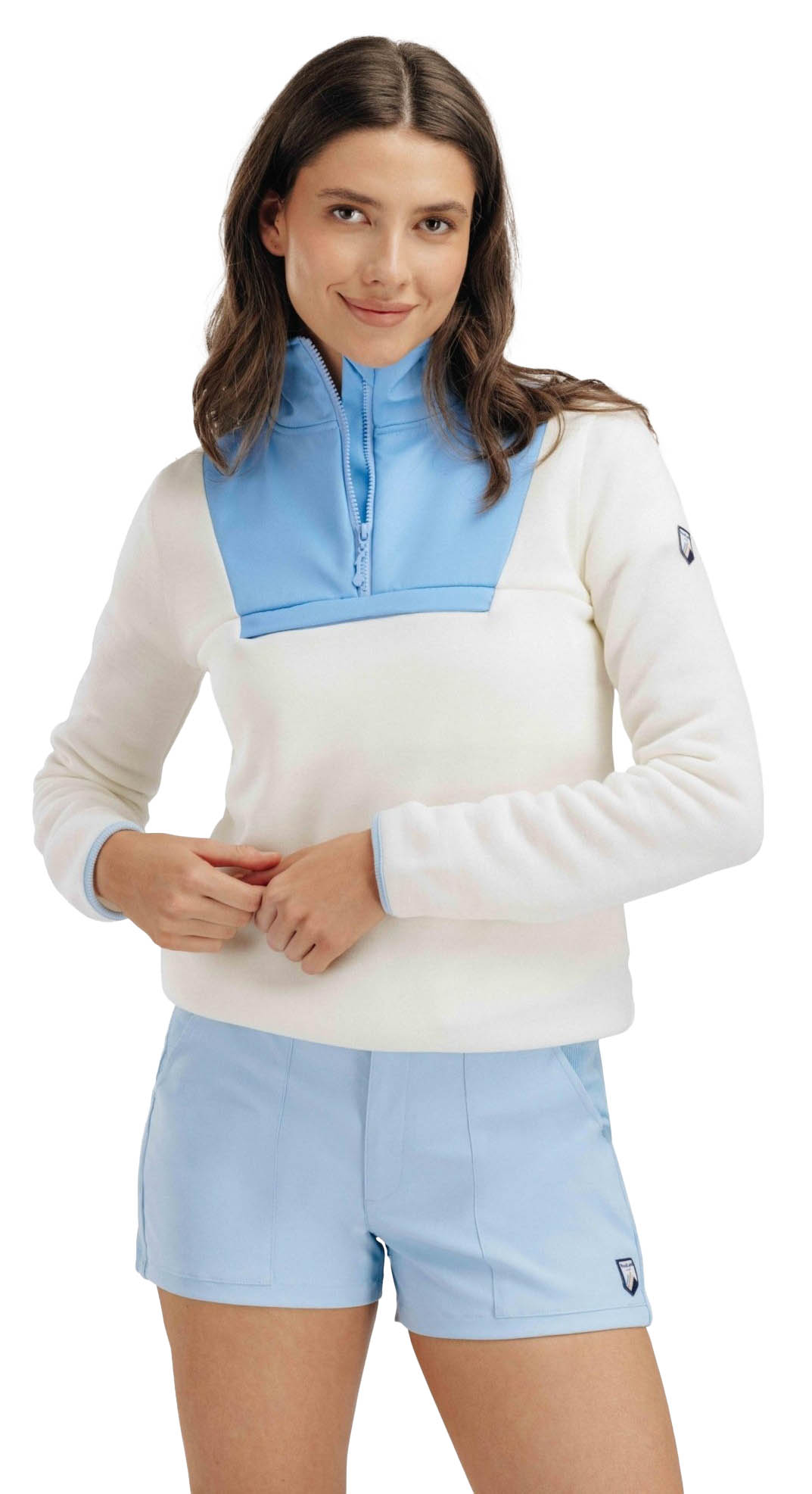 Sogndal Fleece Pullover Dame Light Sky